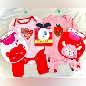New! Valentines Baby Girl Clothes Bundle 6-9 months
